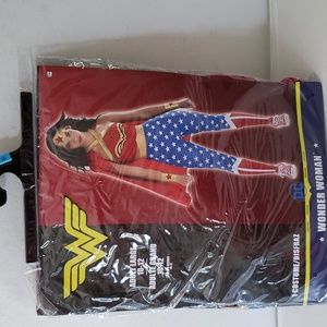 GUC AMSCAN DC WONDER WOMAN 6 PIECE COSTUME SIZE LARGE 10-20 HALLOWEEN COSTUME